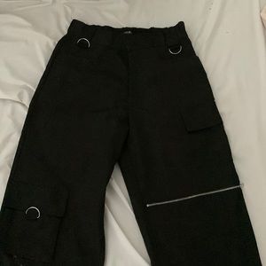 Nasty Gal Size Medium Black Cargo Pants
